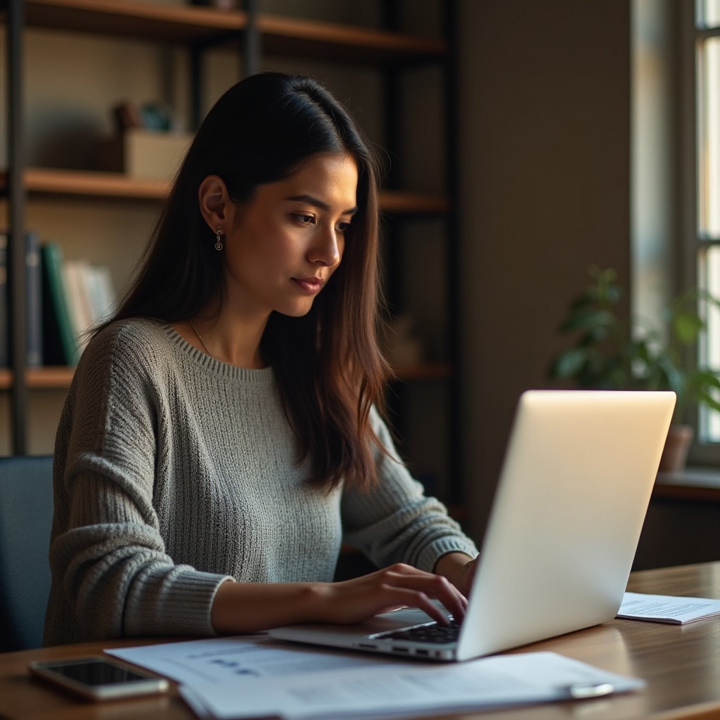 Person uploading documents through secure digital platform
